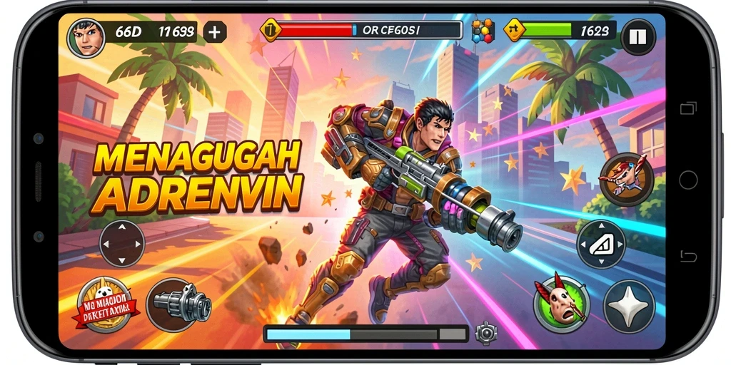 Screenshot gameplay 66D yang menampilkan aksi seru dalam permainan Arcade.