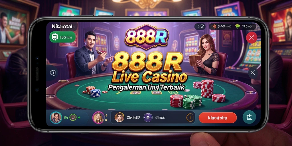 Tampilan menarik dari gameplay Live Casino di 888R.