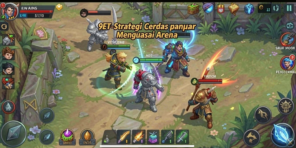 Tampilan gameplay strategis yang mendebarkan di 9ET.