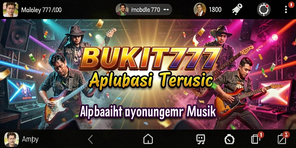 Screenshot gameplay BUKIT777 yang menampilkan antarmuka musik yang menarik.