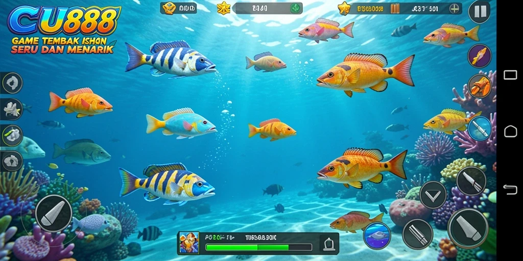 Tampilan gameplay menembak ikan yang seru di CU888.