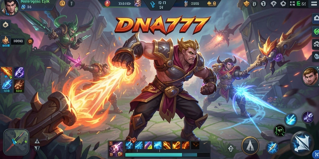 Gameplay intens dengan aksi seru di arena MOBA.
