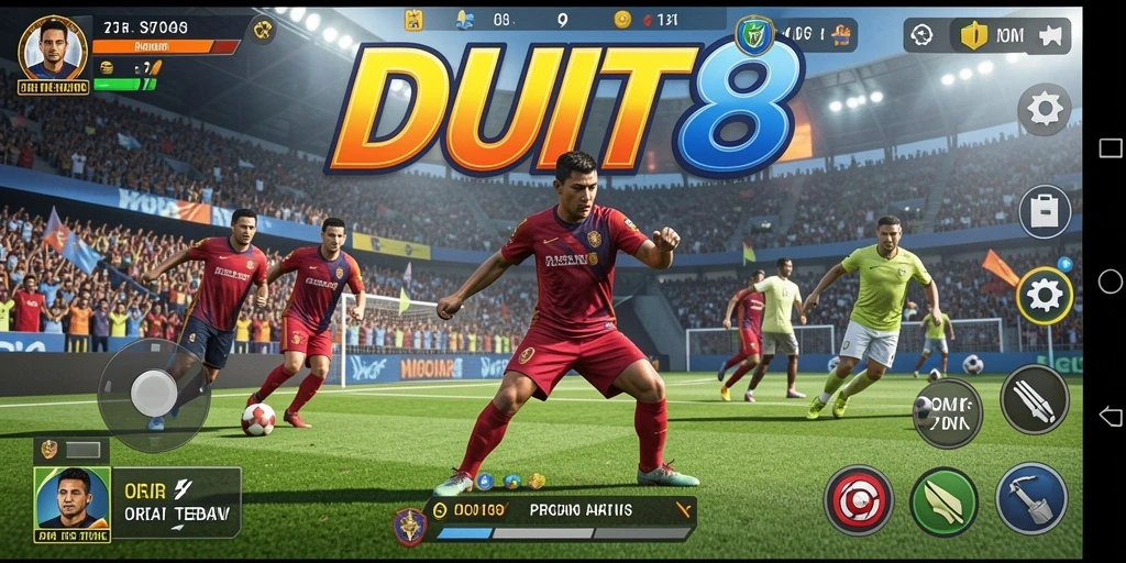 Gameplay seru dalam DUIT8 menunjukkan aksi olahraga kompetitif.