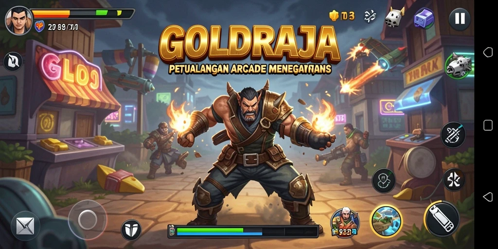 Tampilan menarik dan gameplay mengasyikkan dari GOLDRAJA.