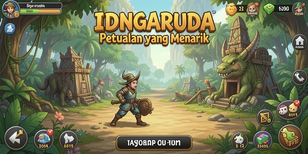Screenshot gameplay IDNGARUDA menampilkan aksi karakter yang dinamis.