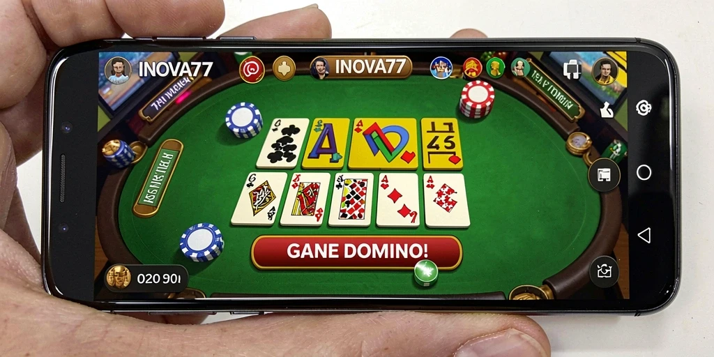 Screenshot gameplay Domino mendebarkan dari INOVA77.