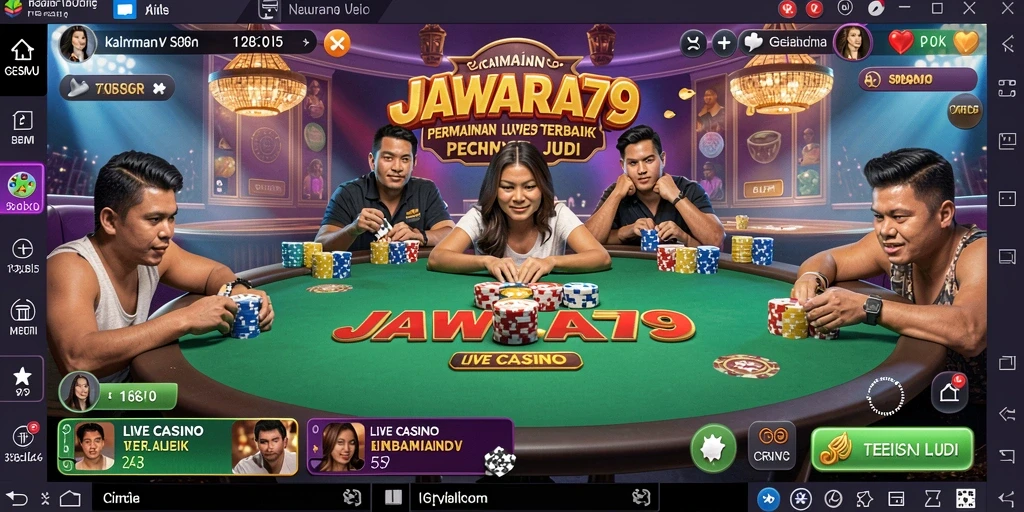 Screenshot JAWARA79 menampilkan interaksi mendetail dalam permainan Live Casino.