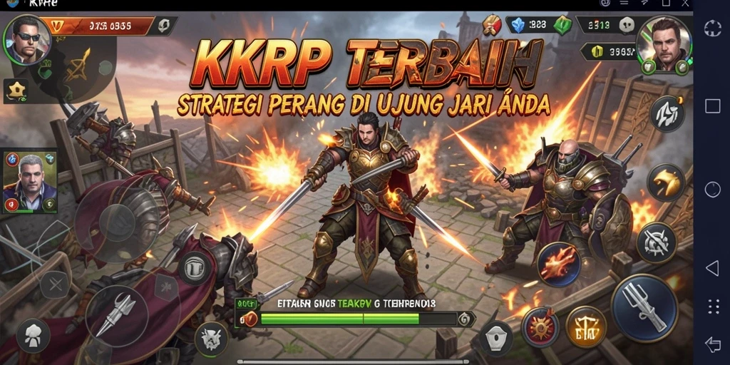 Screenshot utama KKRP menampilkan pertarungan strategi yang intens.