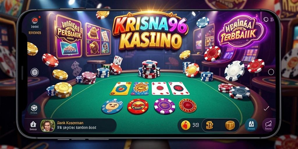 Gameplay menarik KRISNA96 di layar smartphone.