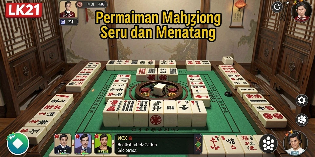 Screenshot LK21 yang menunjukkan gameplay seru Mahjong.