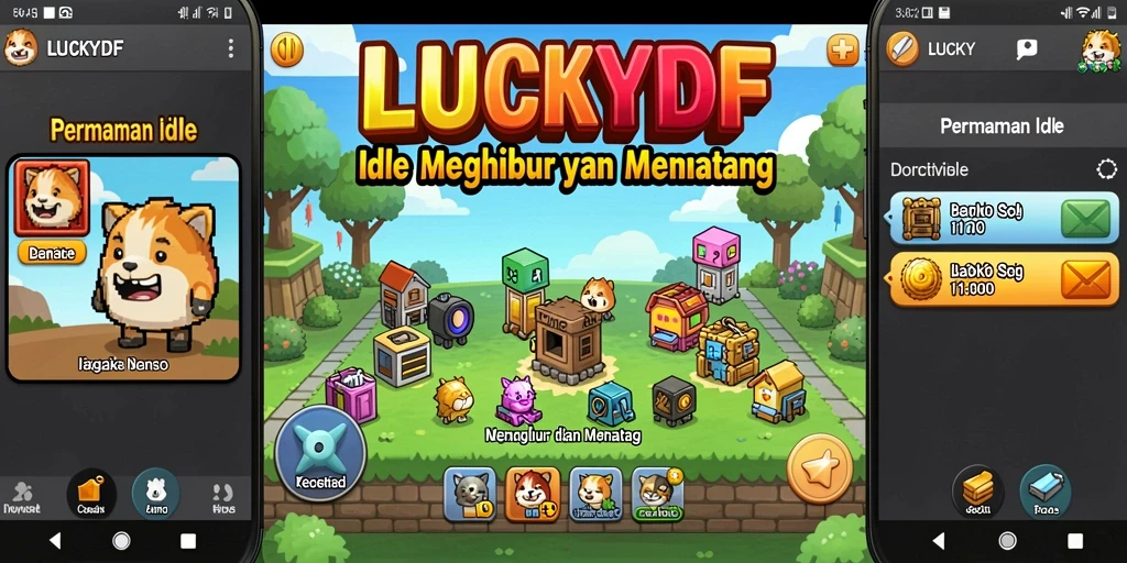 Tampilan gameplay LUCKYDF yang menawan dan mudah dinikmati.
