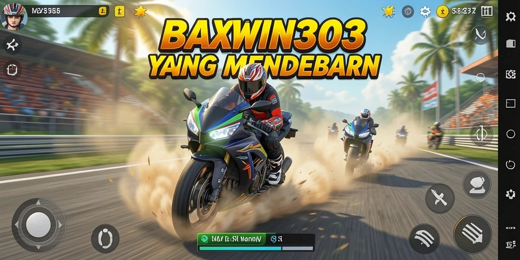 Gameplay seru MAXWIN303 dengan aksi balapan motor yang mendebarkan.