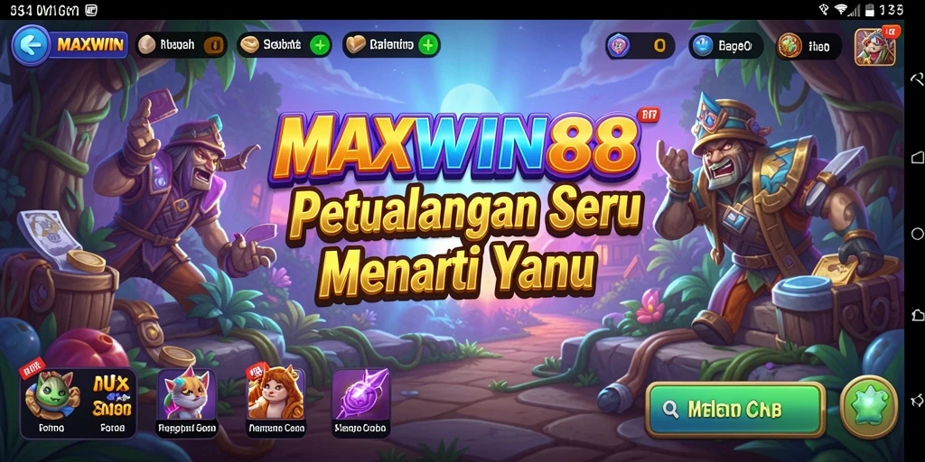 Tampilan gameplay seru dari MAXWIN88 yang menampilkan aksi petualangan.