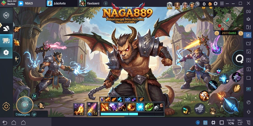 Screenshot NAGA889 menampilkan aksi seru dalam permainan MMORPG.