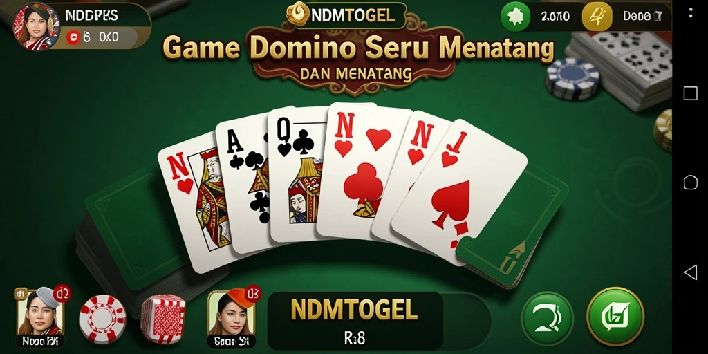 Screenshot NDMTOGEL menampilkan antarmuka permainan domino yang menarik.