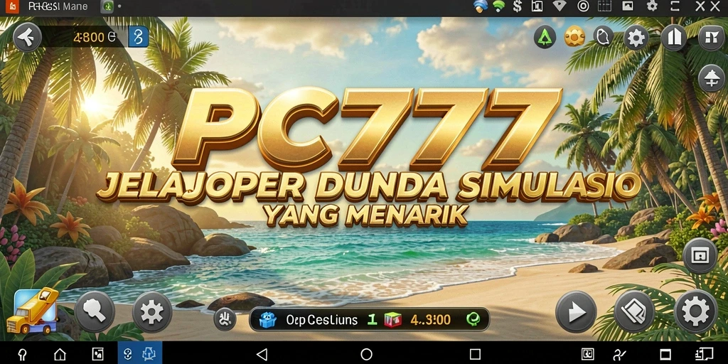 Screenshot utama PC777 menampilkan aksi seru dalam dunia simulasi.