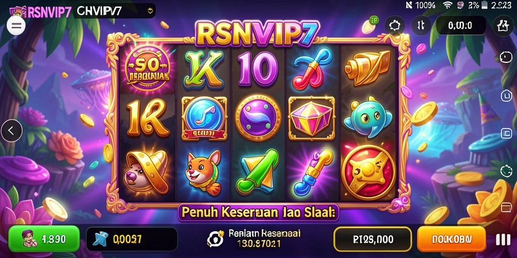 Screenshot menunjukkan gameplay mendebarkan dari RSNVIP7 yang penuh warna.